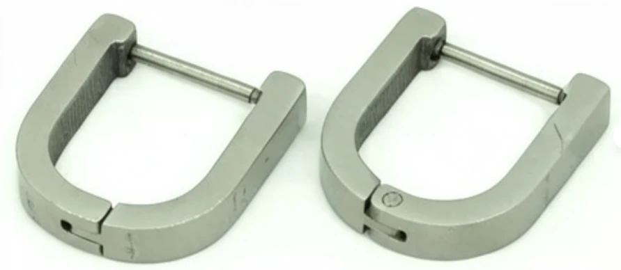 Argollas de acero quirurgico U 14mm diamtetro interno 4mm grosor